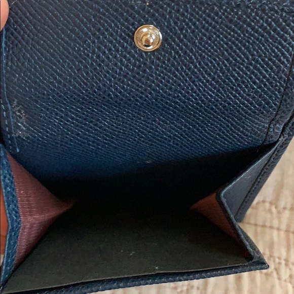 EUC Bulgari Men’s Blue Leather Wallet - Picture 6 of 7